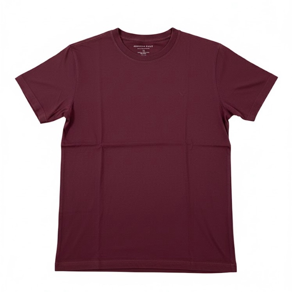 American Eagle Outfitters Maroon Medium Slim Fit Short Sleeve Tee